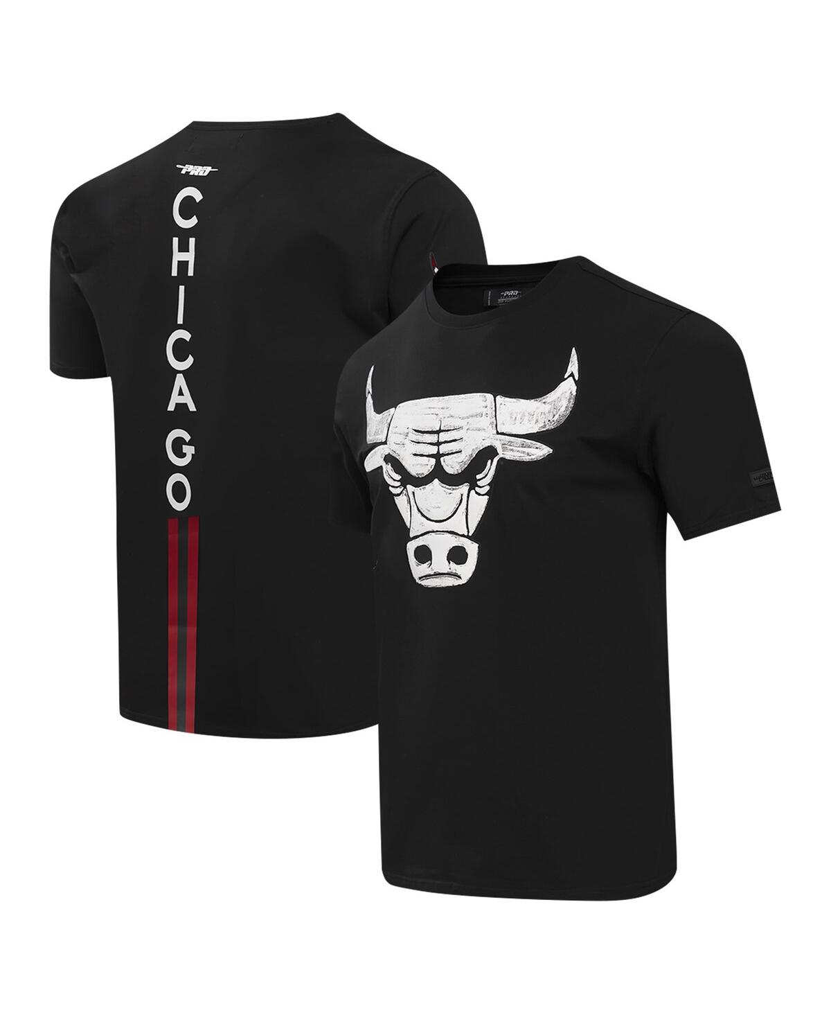 Shop Pro Standard Men's  Black Chicago Bulls T-shirt