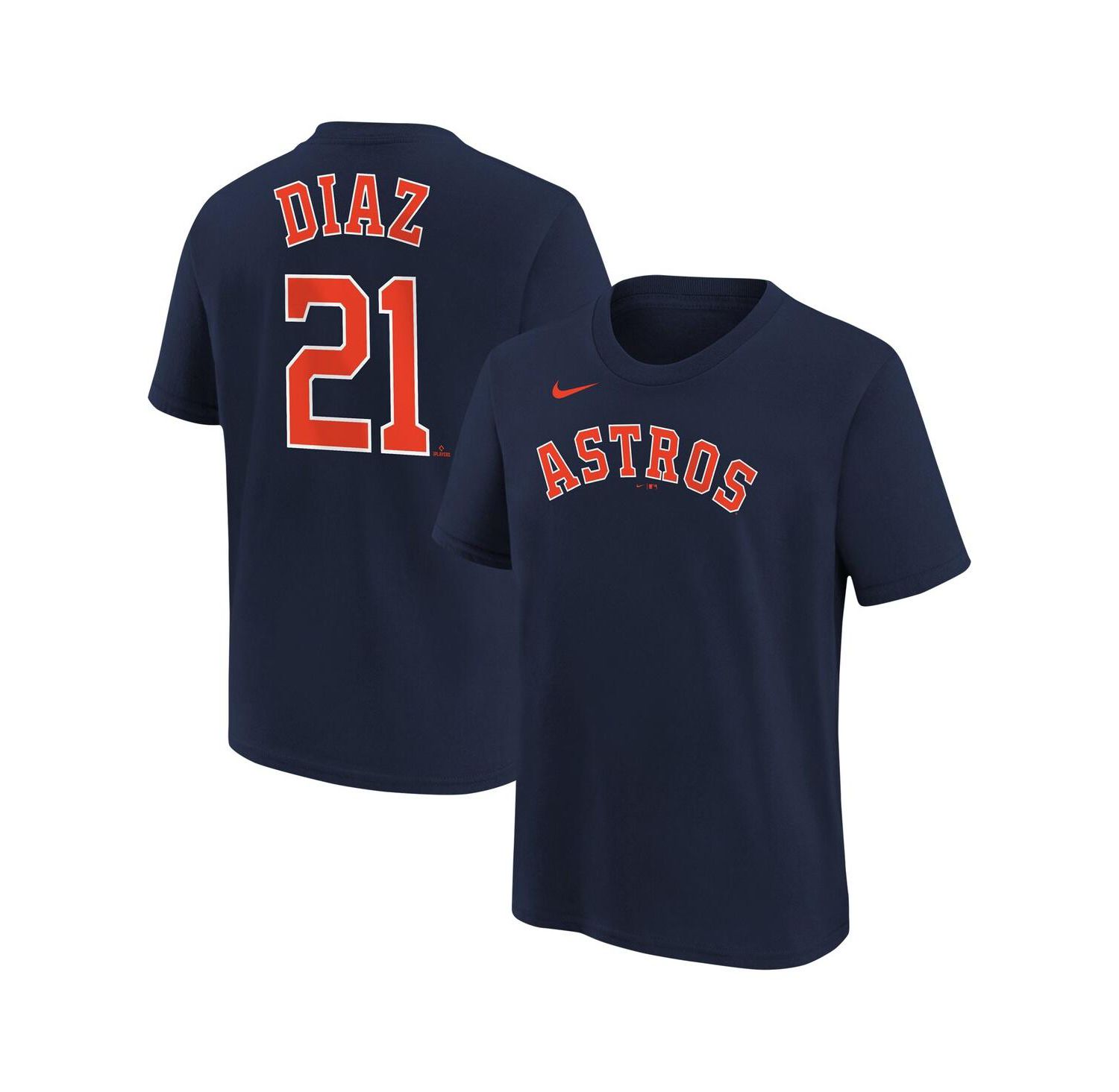 Big Boys Yainer Diaz Navy Houston Astros Name and Number T-shirt