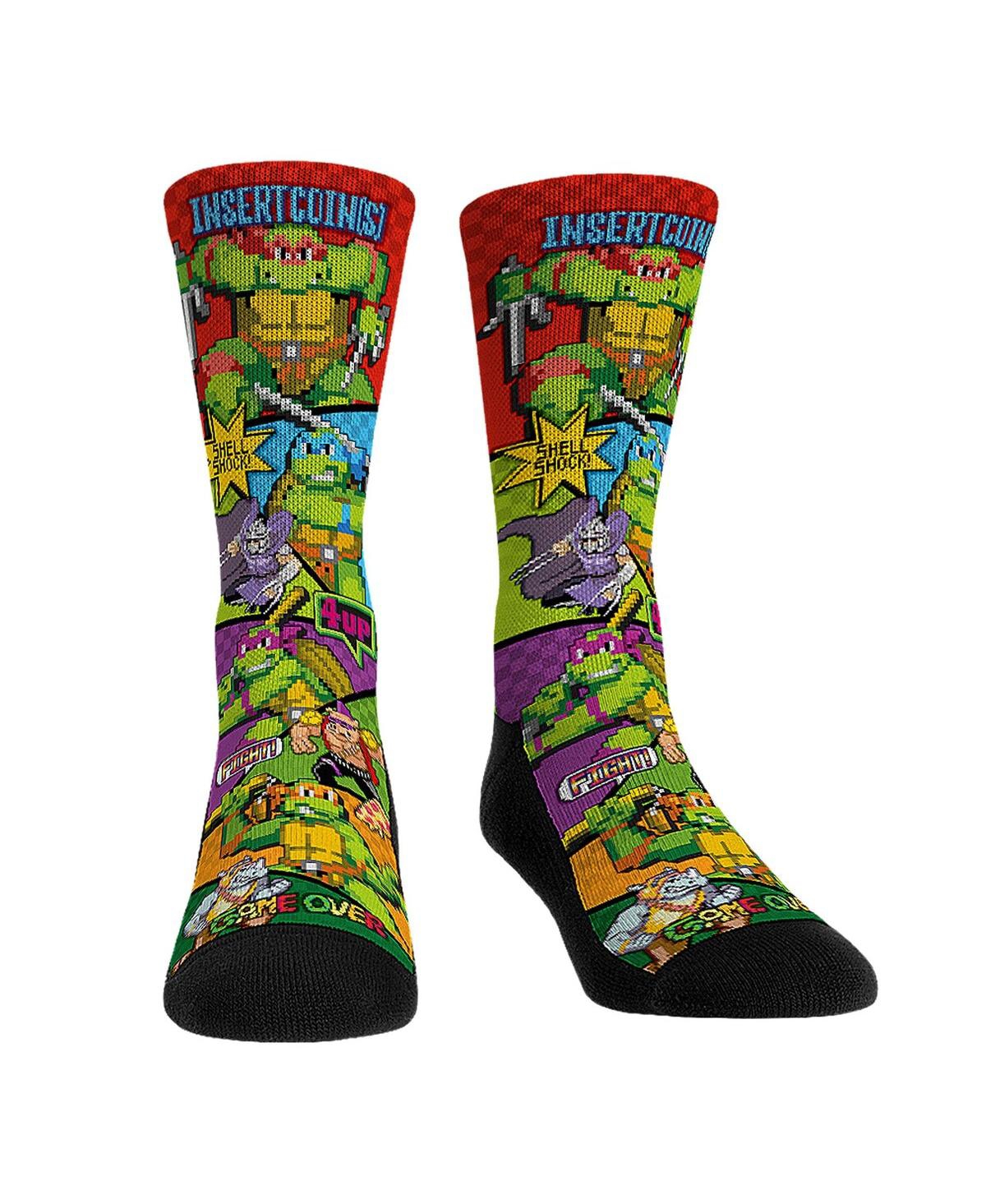 Shop Rock 'em Men's And Women's  Socks Teenage Mutant Ninja Turtles Game Time Crew Socks In Multi