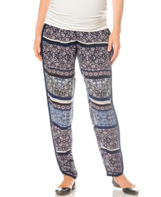 A Pea in the Pod - Floral-Print Maternity Pants