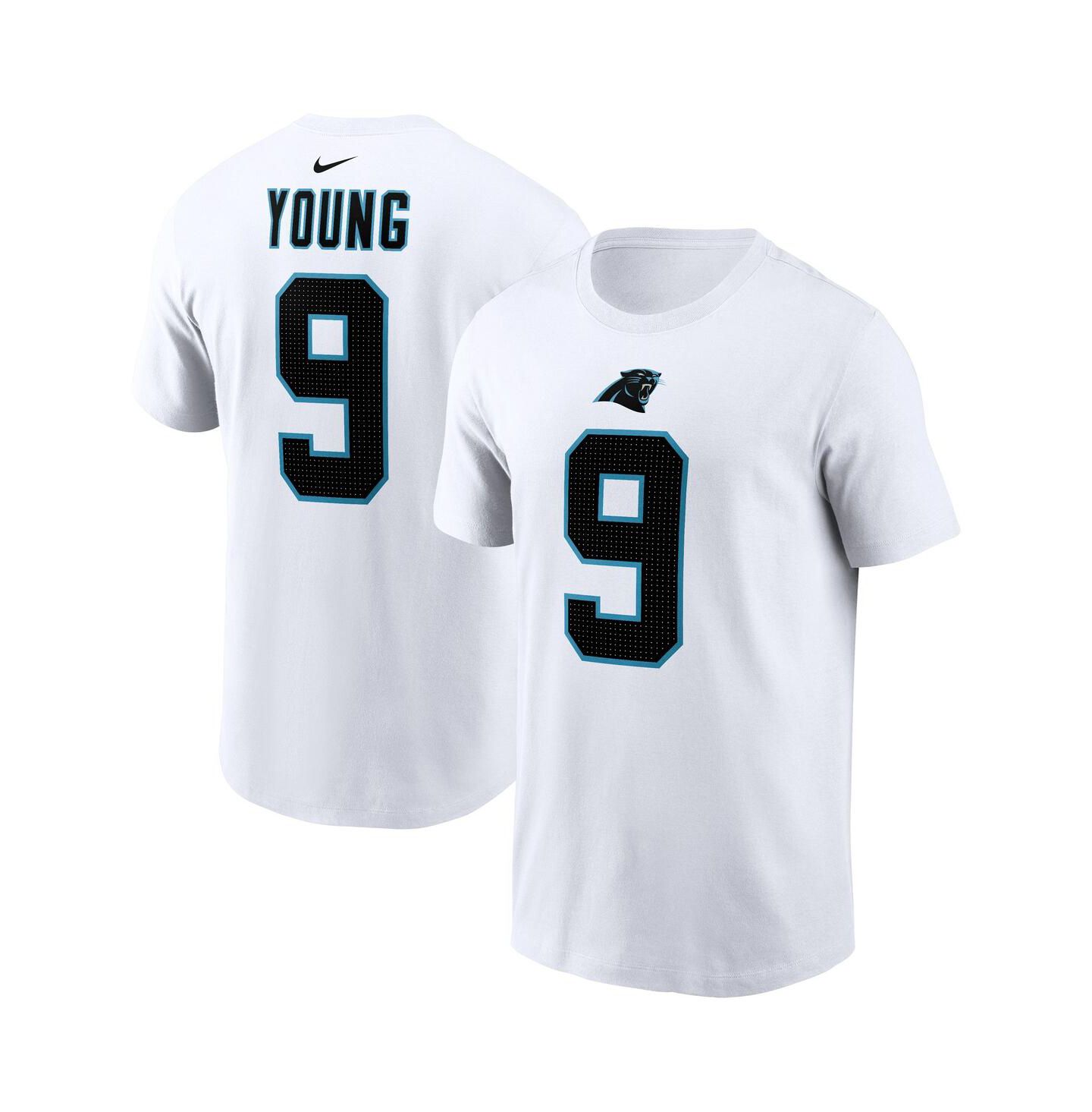 Мужская футболка Nike Bryce Young White Carolina Panthers 2023 NFL Draft First Round Pick Player Name and Number — фото 1