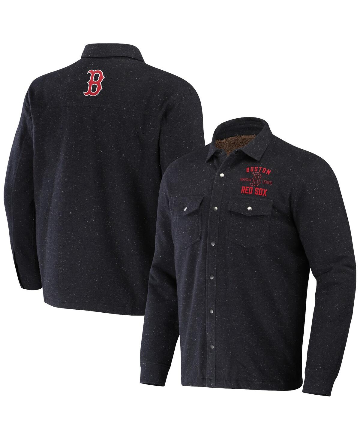 Men's Darius Rucker Collection by Fanatics Black Boston Red Sox Ringstop Full-Snap Shacket - Black