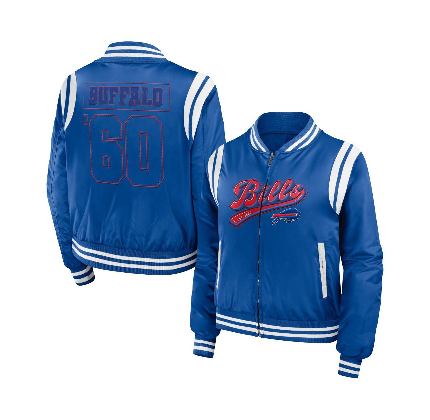 Women's Royal Buffalo Bills Bomber Full-Zip Jacket