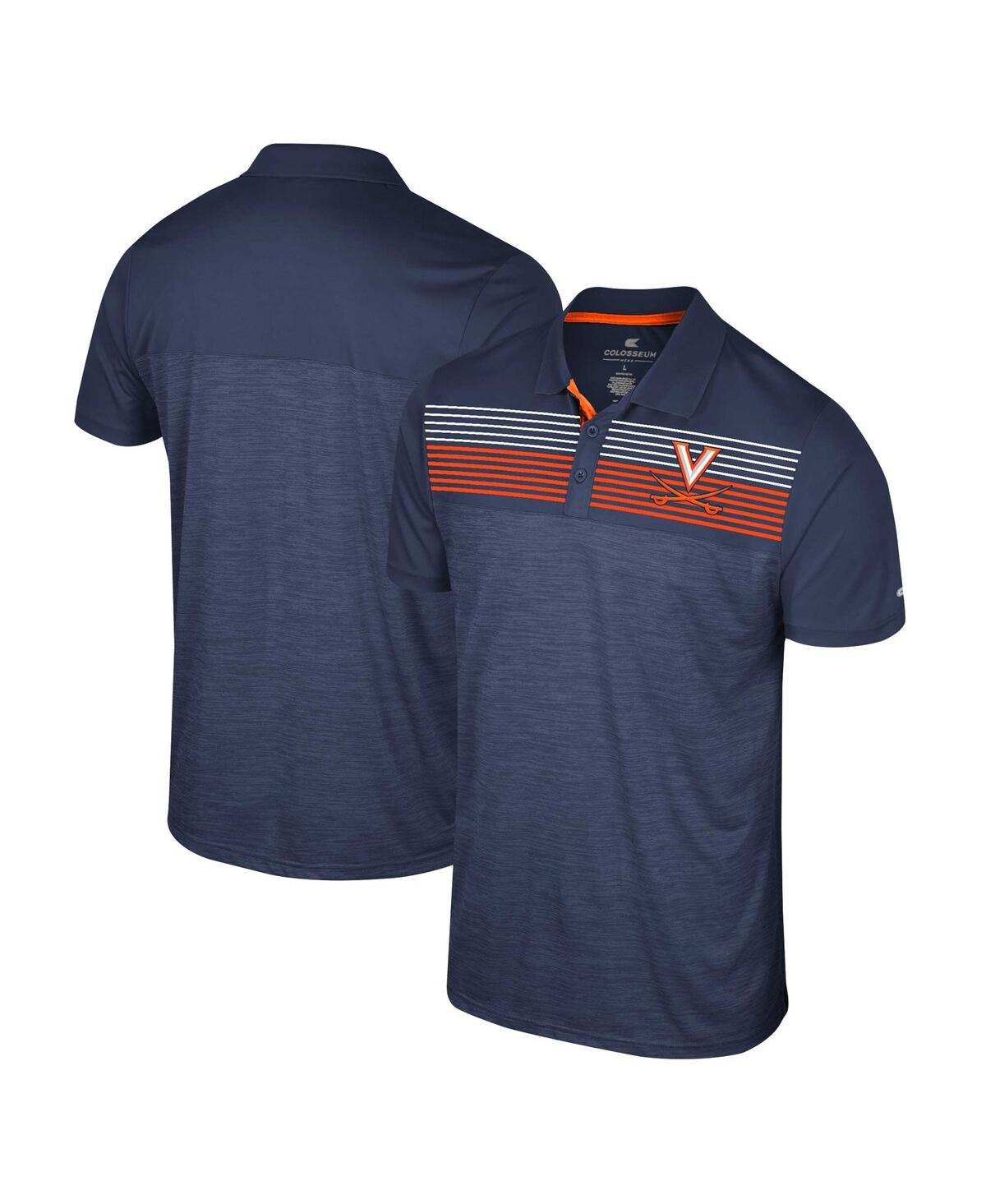 Shop Colosseum Men's  Navy Virginia Cavaliers Langmore Polo Shirt