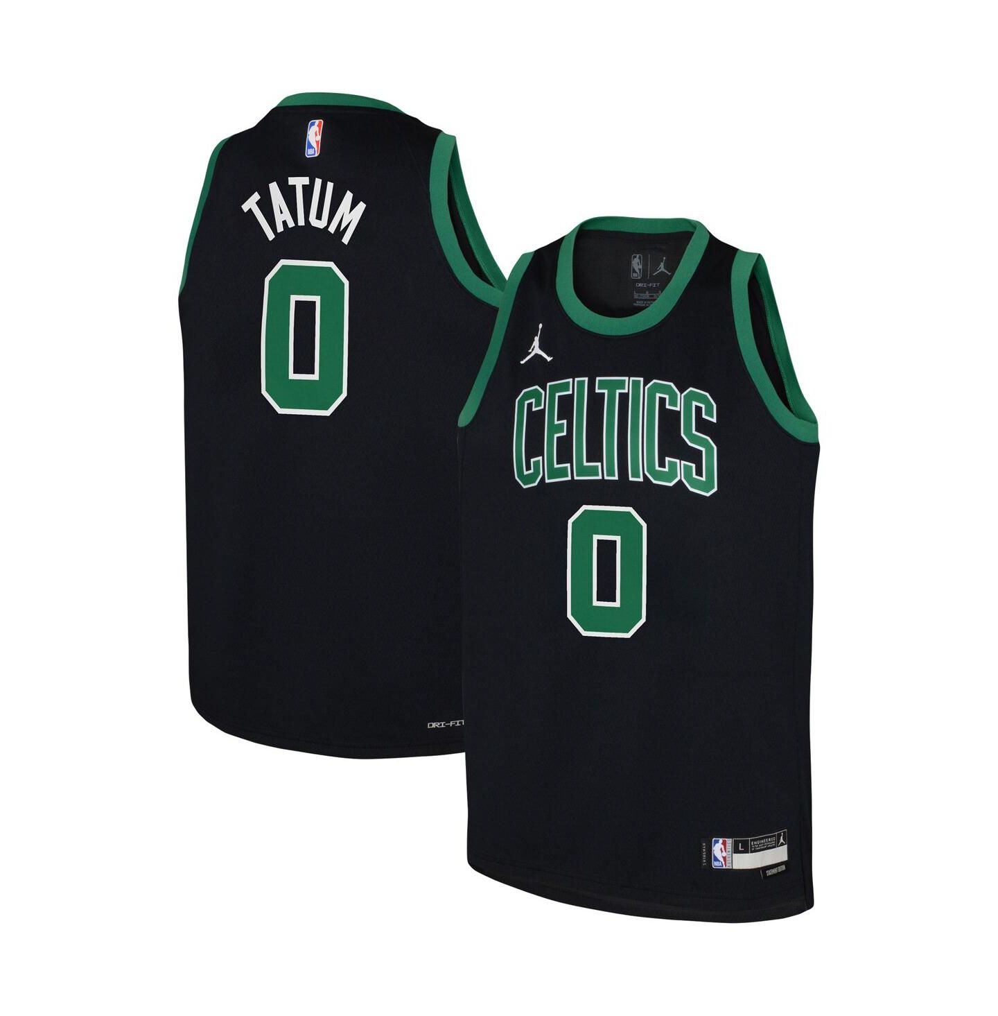 Детское джерси Nike Big Boys and Girls Jayson Tatum Boston Celtics 2022/23 Swingman Jersey, цвет: Чёрный — фото 1