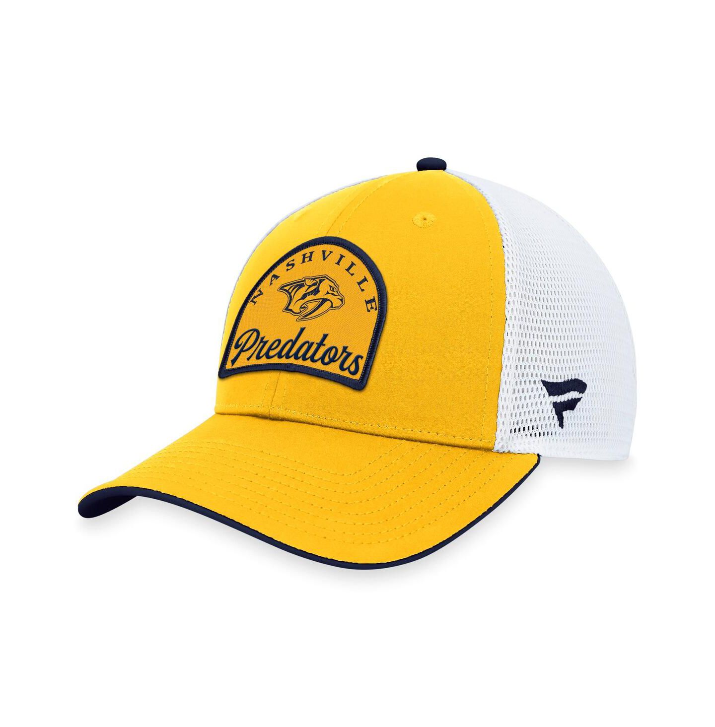Мужская кепка Fanatics Gold, White Nashville Predators Fundamental Adjustable Hat — фото 1