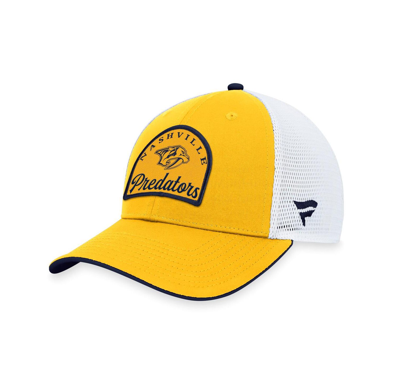 Men's Gold, White Nashville Predators Fundamental Adjustable Hat