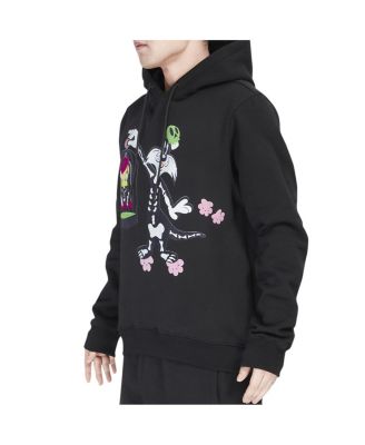 Men's and Women's Black Looney Tunes Sylvester & Tweety Skeleton Pullover Hoodie