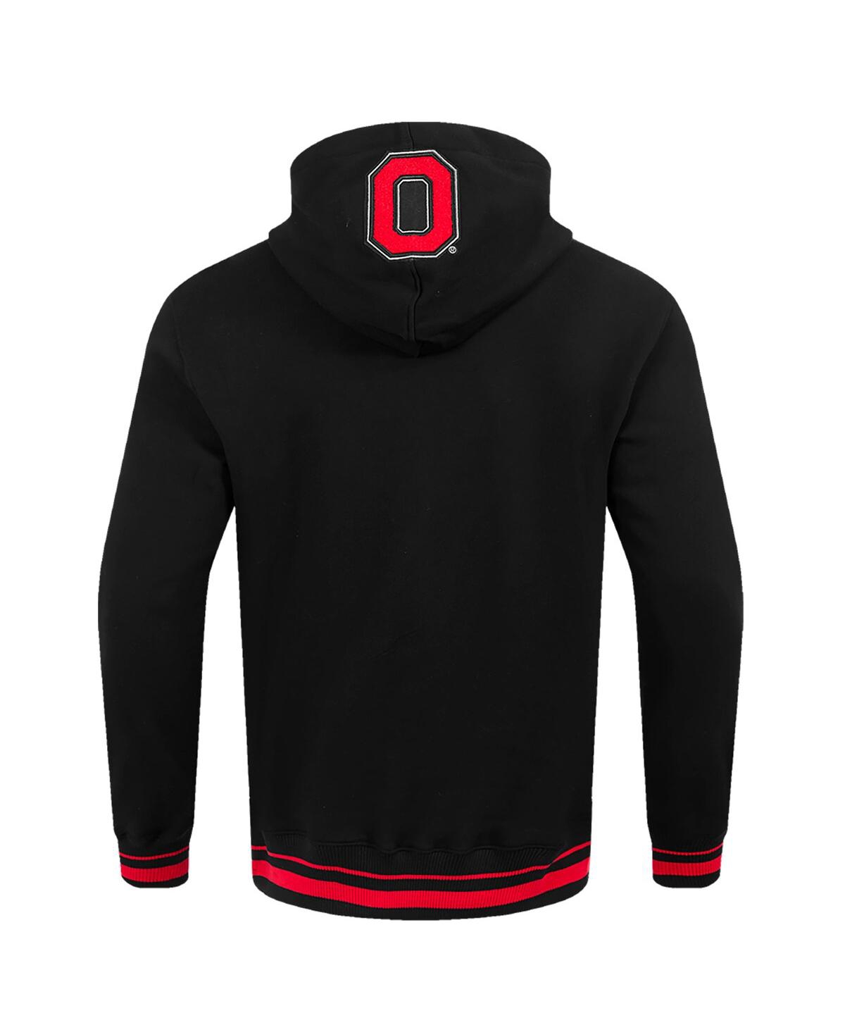 Shop Pro Standard Men's  Black Ohio State Buckeyes Classic Stacked Logo Fleece Pullover Hoodie