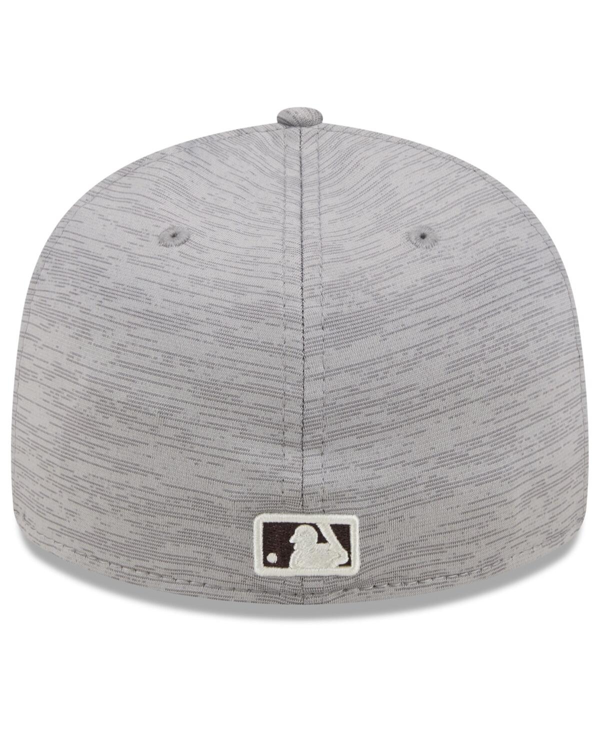 New Era Gray San Diego Padres 2024 Clubhouse Low Profile 59fifty Fitted Hat In Gray