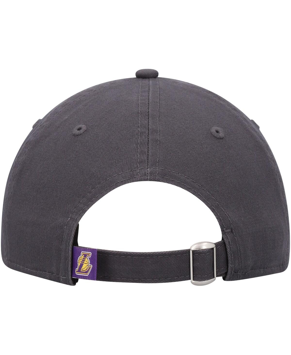 New Era Charcoal Los Angeles Lakers Team 2.0 9twenty Adjustable Hat In Charcoal