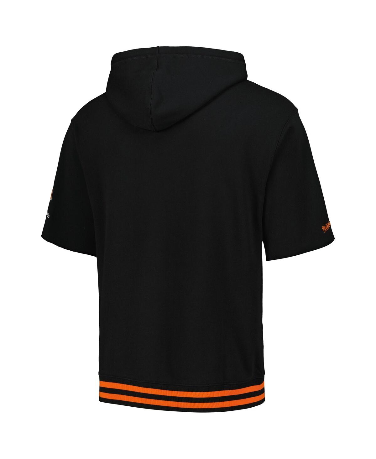 Mitchell & Ness Men's  Black Cincinnati Bengals Pre-game Short Sleeve Pullover Hoodie In Black