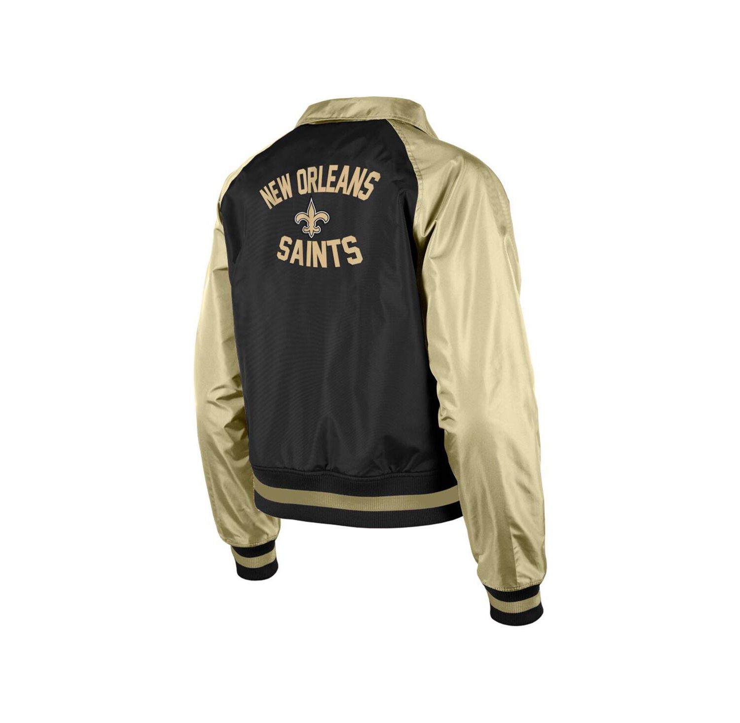 Women's Black New Orleans Saints Coaches Raglan Full-Snap Jacket