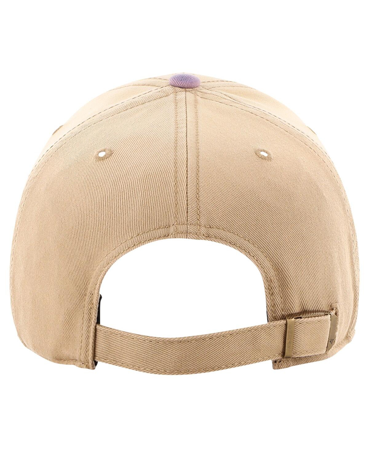47 Brand Men's ' Khaki, Blue Distressed New York Rangers Dusted Sedgwick Mvp Adjustable Hat In Khaki,blue