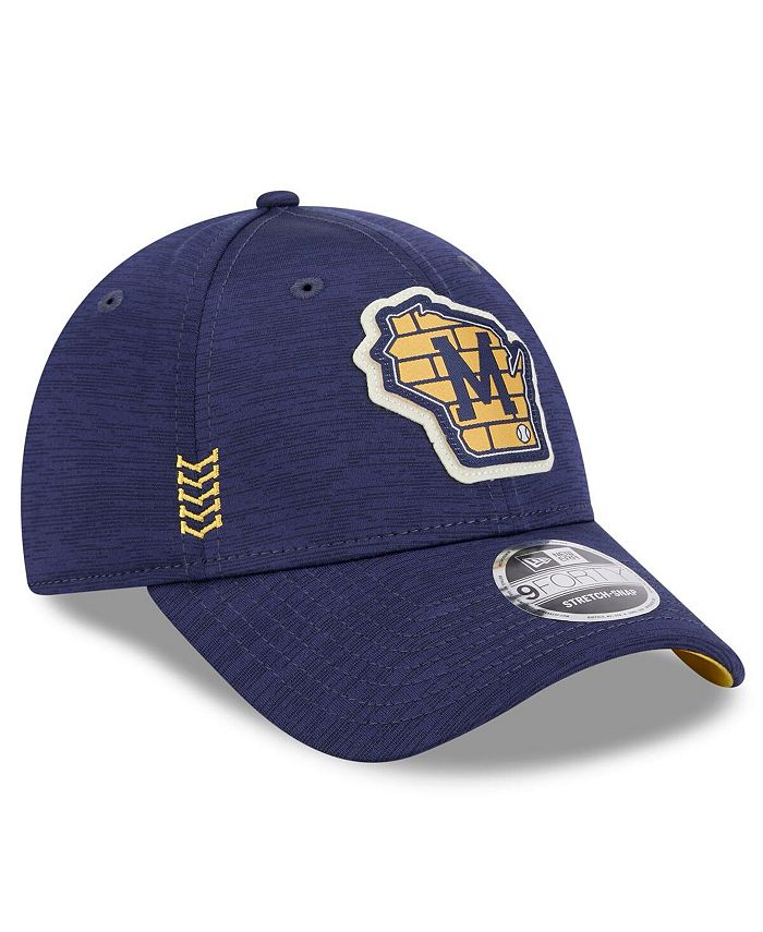 New Era Milwaukee Brewers Navy Classic Edition 9Forty A Frame Snapback Hat | UN-NG-007011