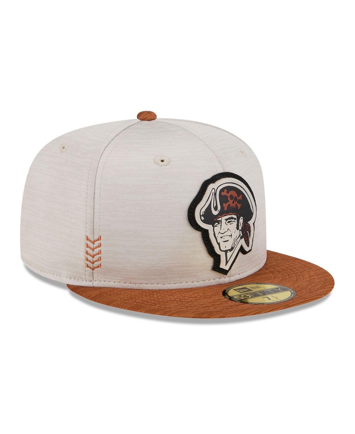 Men's New Era Brown Pittsburgh Pirates 2024 Clubhouse 59FIFTY Fitted Hat - Brown