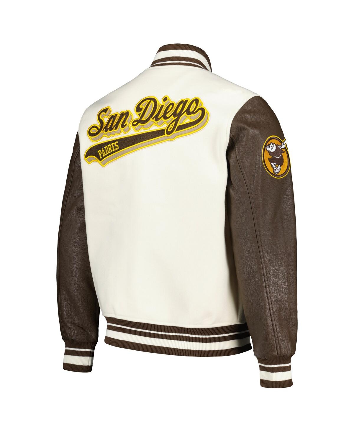 Shop Pro Standard Men's  Cream San Diego Padres Script Tail Wool Full-zip Varity Jacket