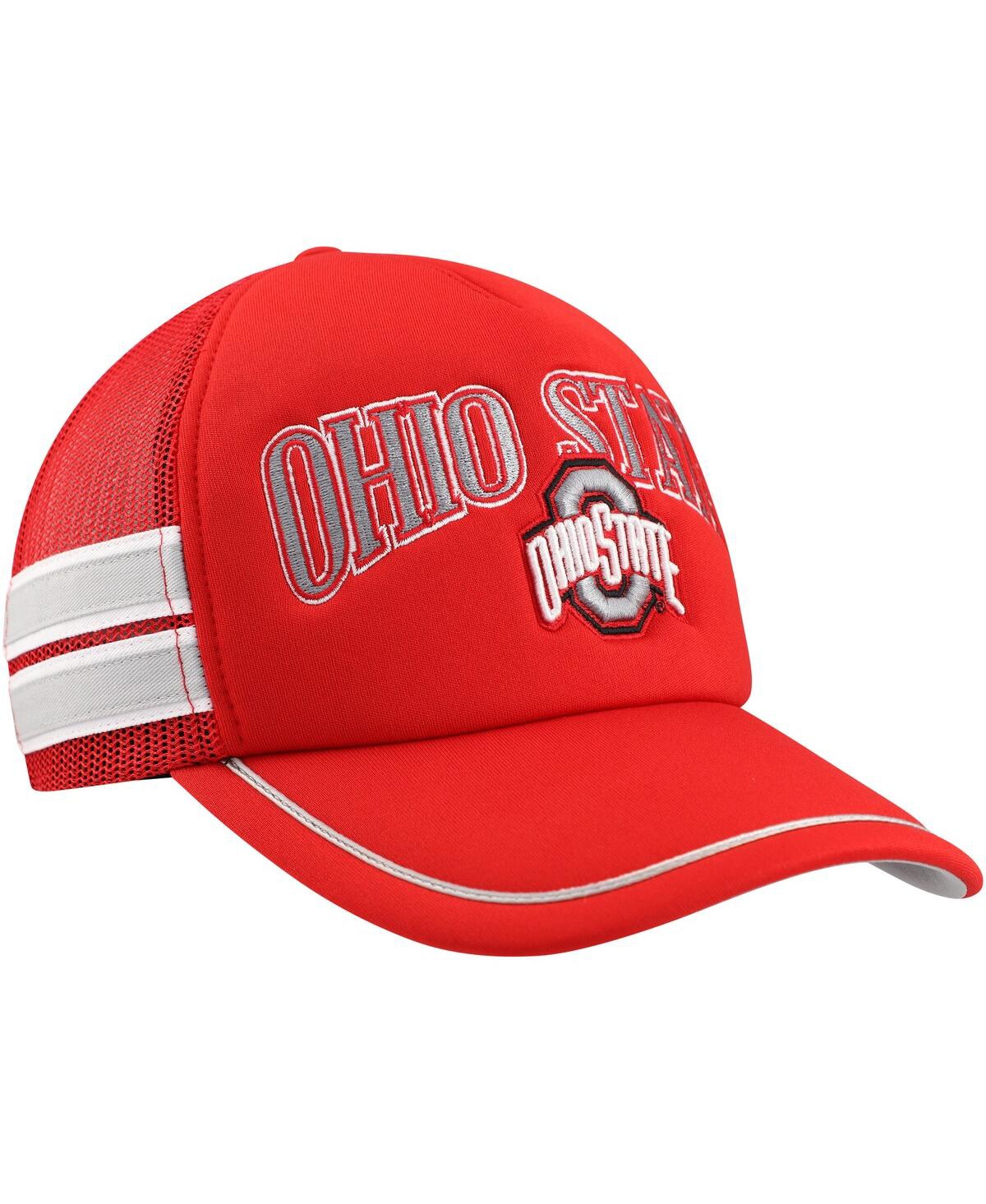 47 Brand Men's ' Scarlet Ohio State Buckeyes Sideband Trucker Adjustable Hat In Scarlet