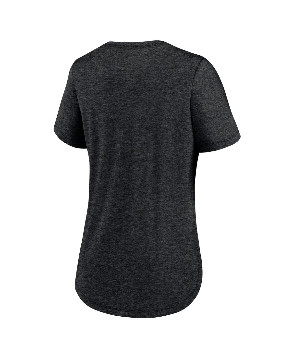 Shop Nike Women's  Heather Black Distressed Washington Commanders Fashion Tri-blend T-shirt