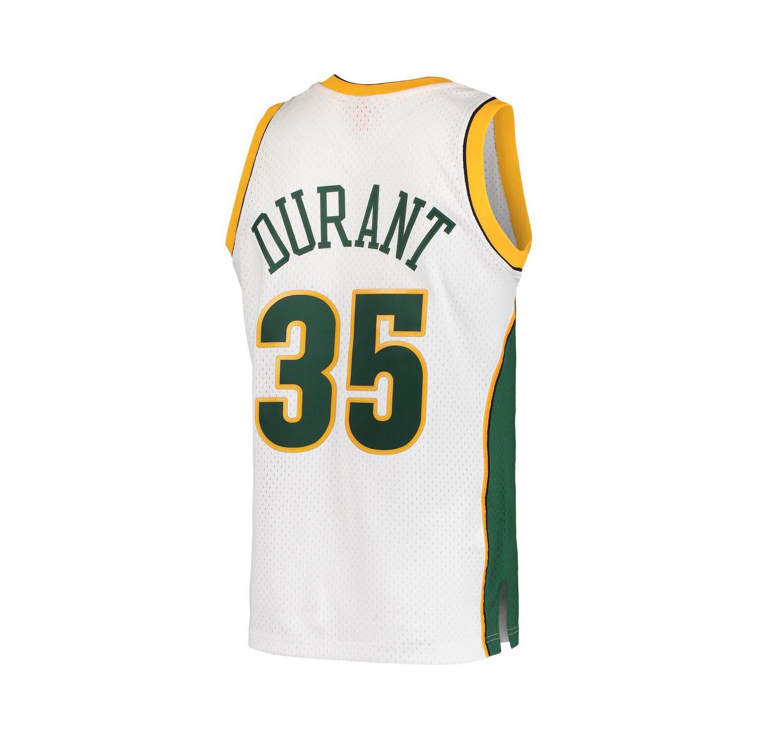 Men's Kevin Durant White Seattle SuperSonics Hardwood Classics Swingman Jersey