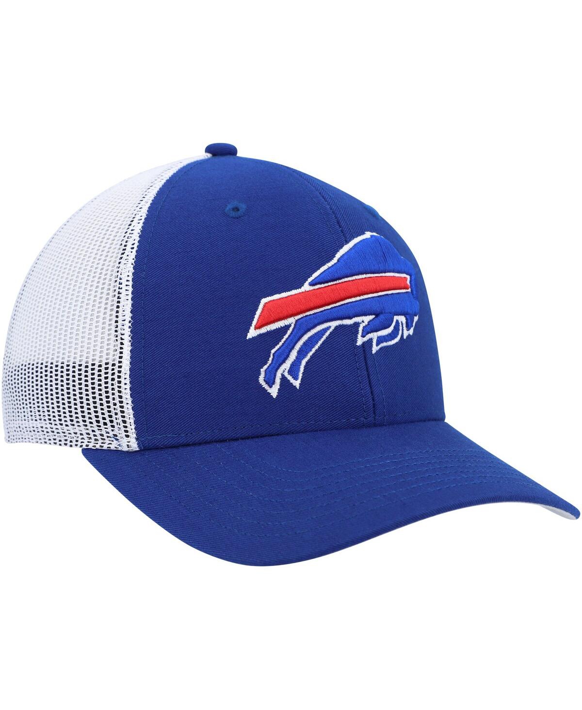 Shop 47 Brand Youth Boys And Girls ' Royal, White Buffalo Bills Adjustable Trucker Hat In Royal,white
