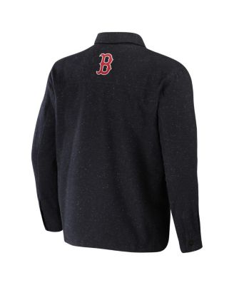 Men's Darius Rucker Collection by Black Boston Red Sox Ringstop&nbsp;Full-Snap Shacket