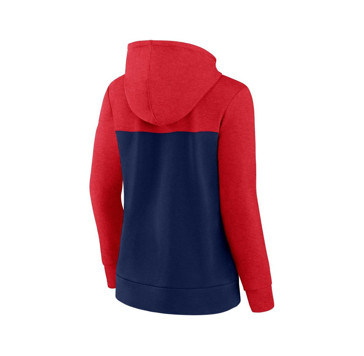 Women's Red, Navy Washington Nationals City Ties Hoodie Full-Zip Sweatshirt
