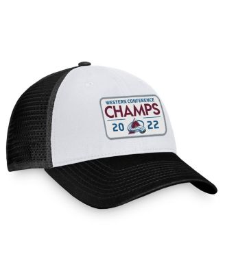 Men's Black Colorado Avalanche 2022 Western Conference Champions Locker Room Trucker Adjustable Hat
