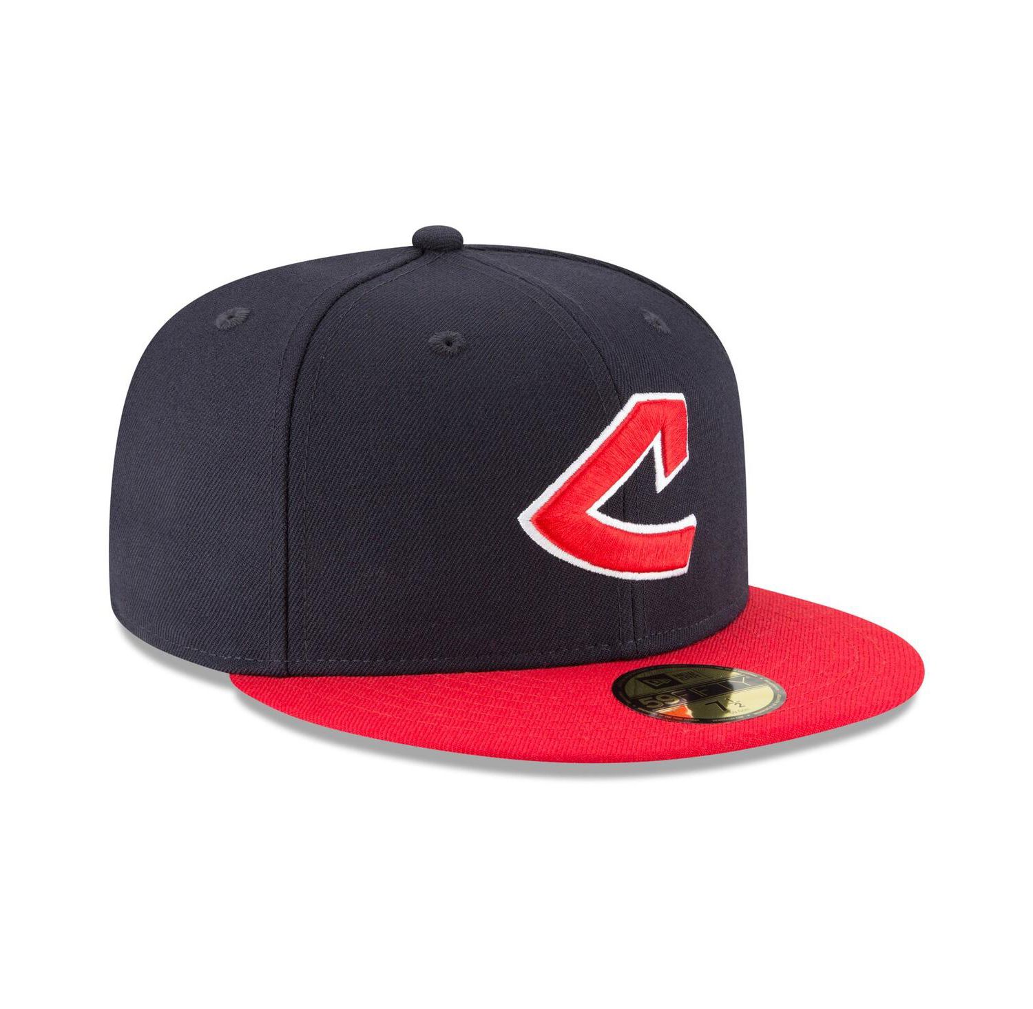 Men's Navy Cleveland Guardians Cooperstown Collection Wool 59FIFTY Fitted Hat