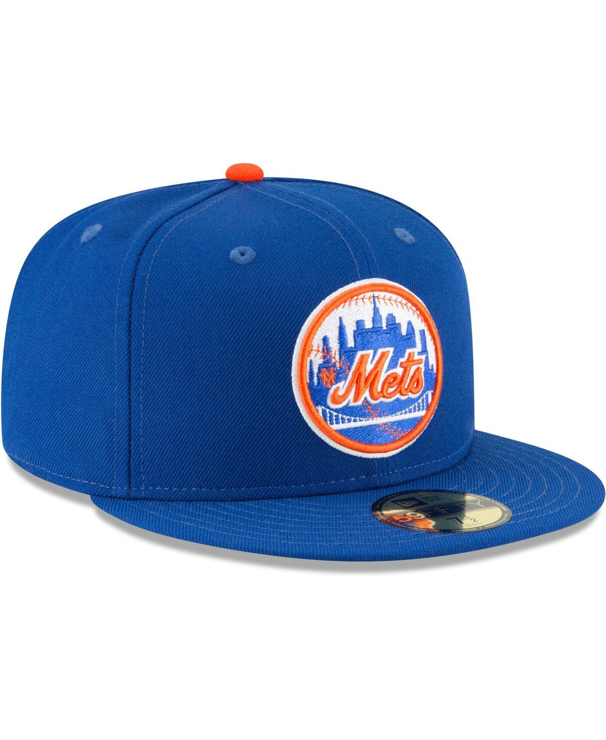 New Era Blue New York Mets Cooperstown Collection Wool 59fifty Fitted Hat In Blue