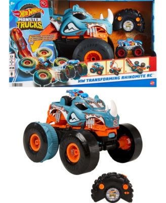 Monster Trucks HW Changing Rhinomite RC in 1 12 Scale with 1 64 Scale Toy Truck Macy s