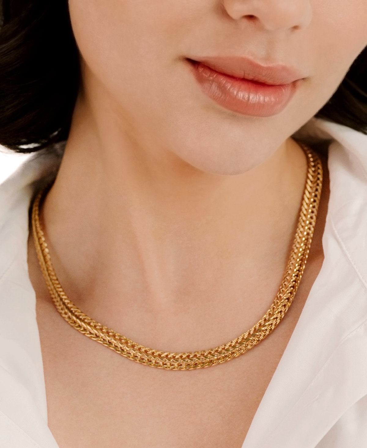 Shop Ettika Woven 18k Gold Plated Chain Necklace