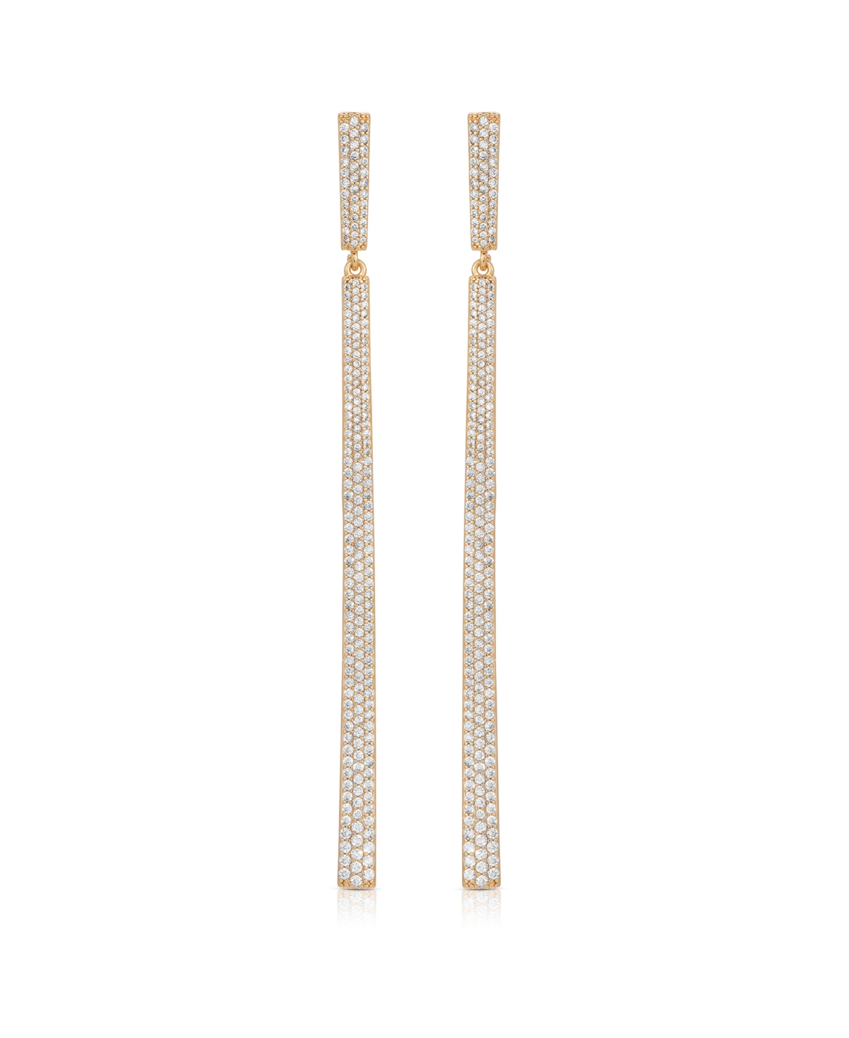 Shop Ettika Straight Drop 18k Gold Plated Crystal Dangle Earrings