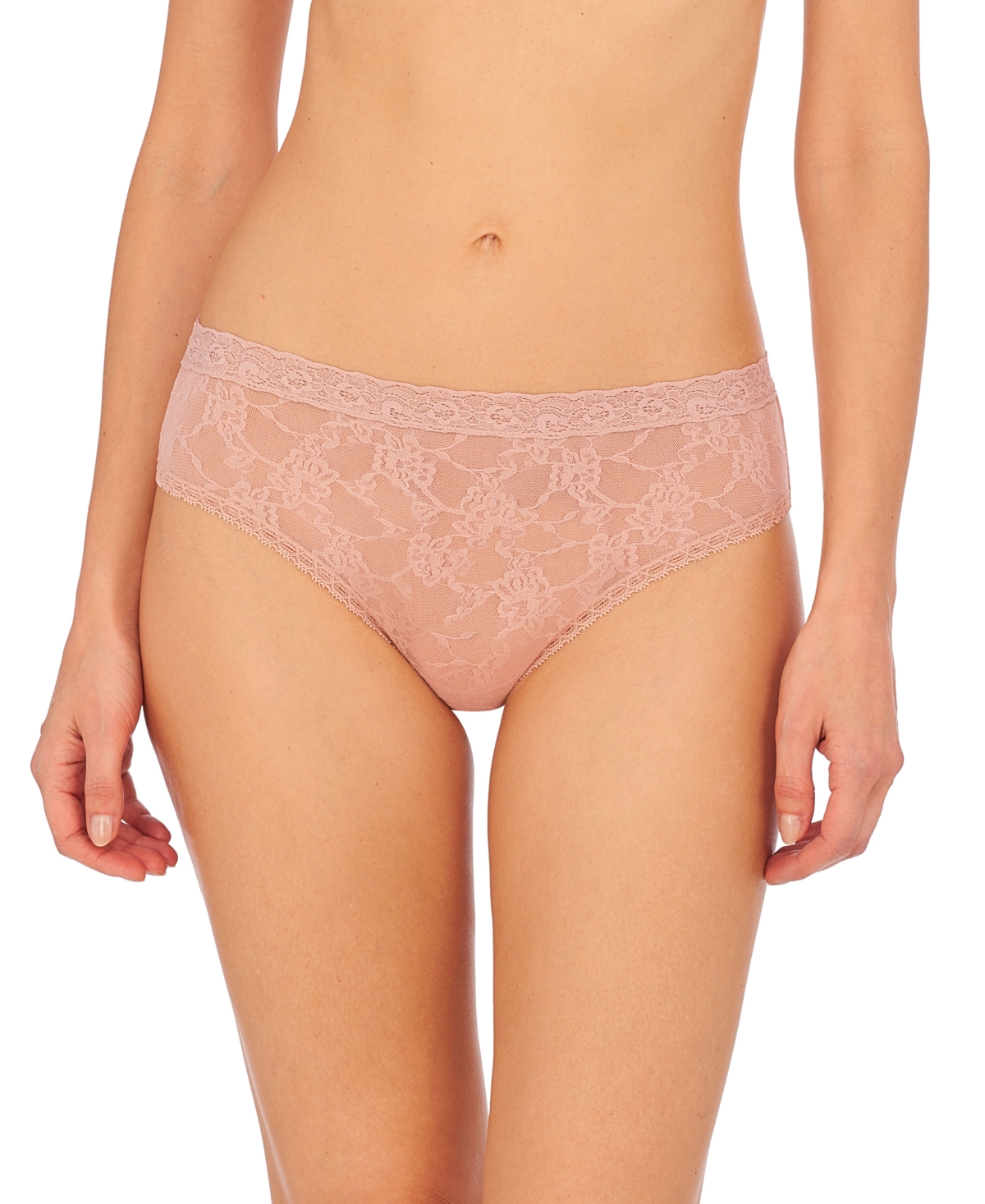 Women's Bliss Allure One Size Lace Girl Brief Underwear 776303 - Grey Lilac