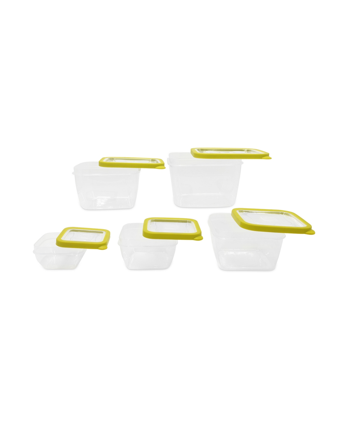 Sedona 10 Piece Square Plastic Storage Container Set