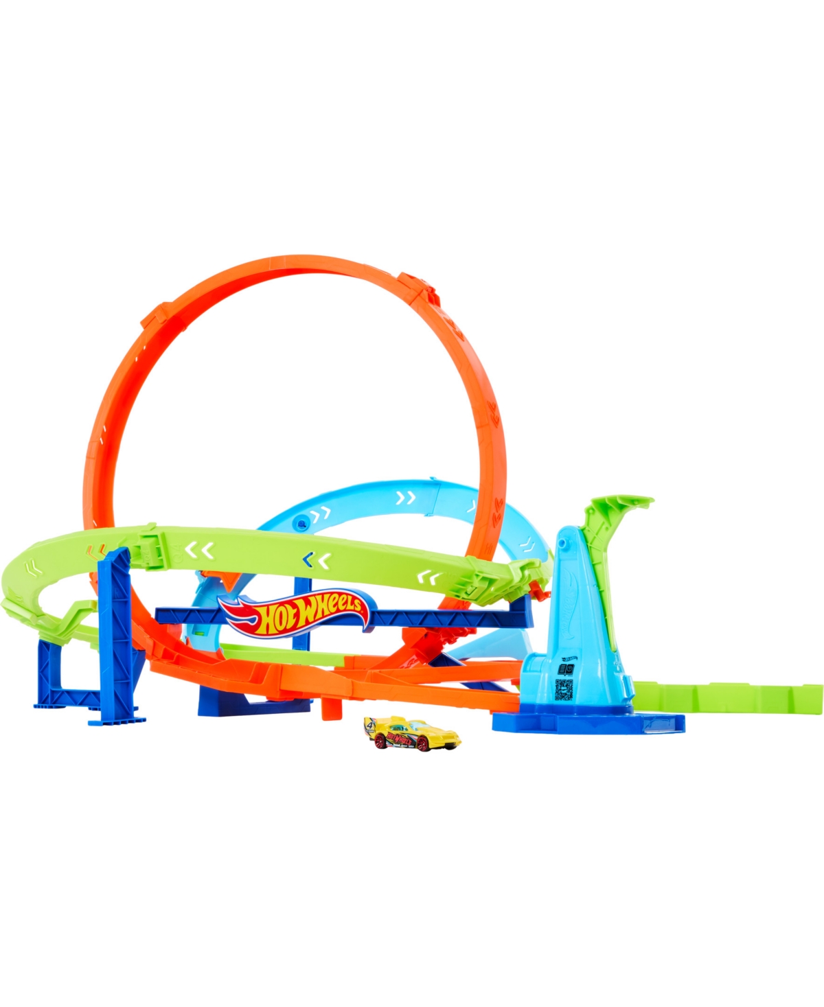 Hot Wheels Kids' Action Loop Cyclone Challenge Track Set With 1:64 Scale Toy Car, Easy Storage In No Color