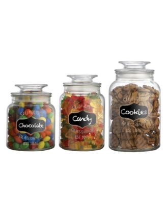 Chalkboard Glass Canister, Set of 3