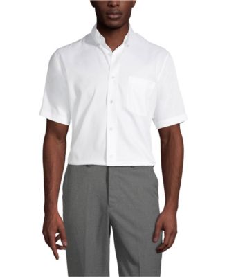 Men's Short Sleeve No Iron Pinpoint Dress Shirt