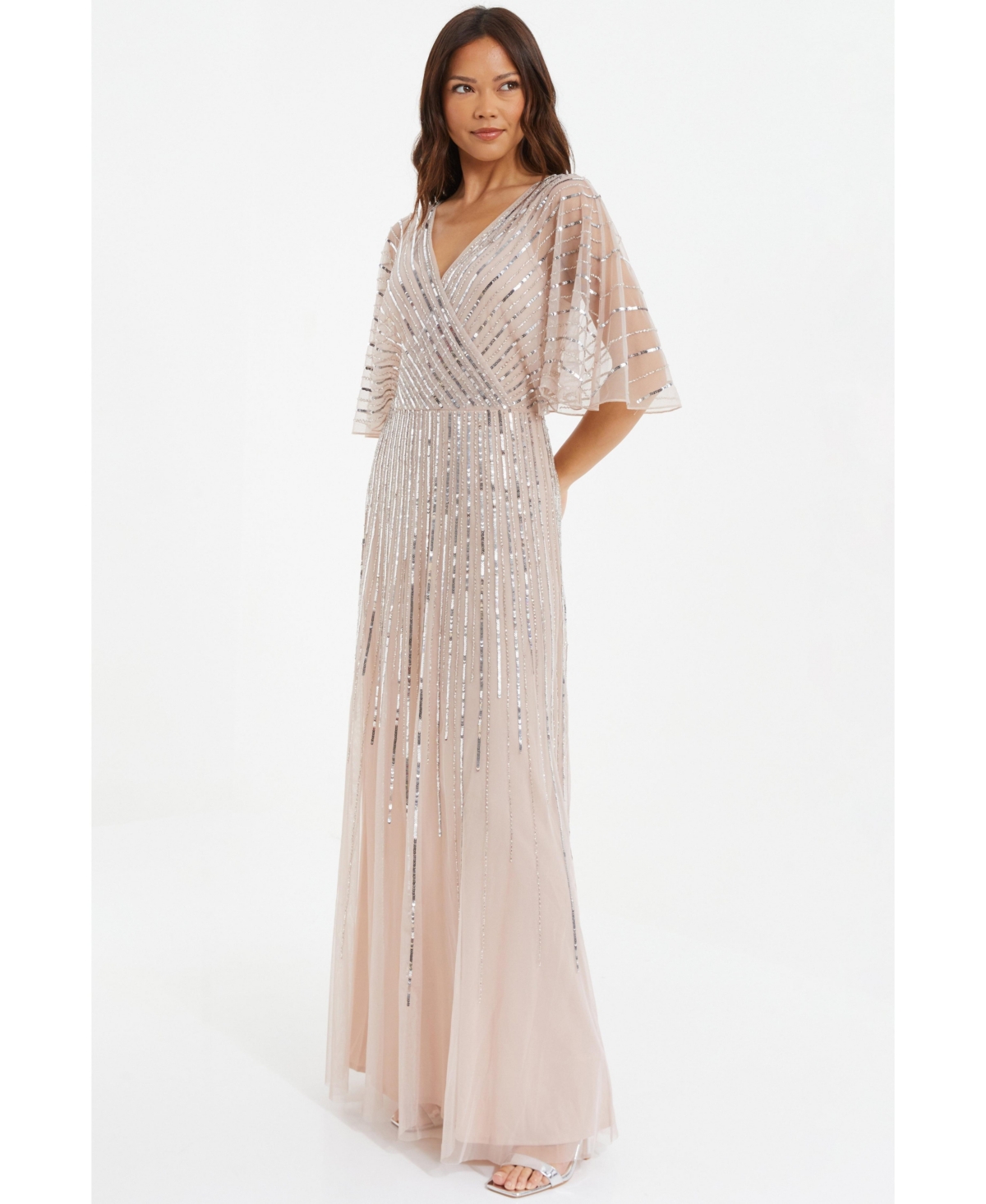 Quiz Women's Embellished Sequin Evening Dress