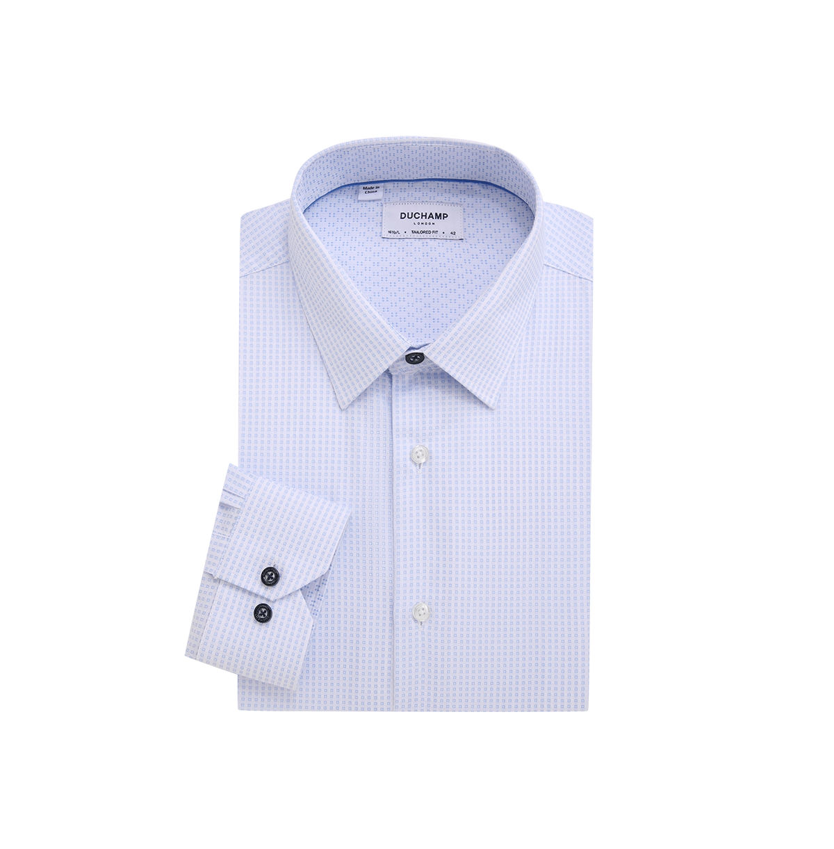 Men's Neat Dress Shirt - Blue