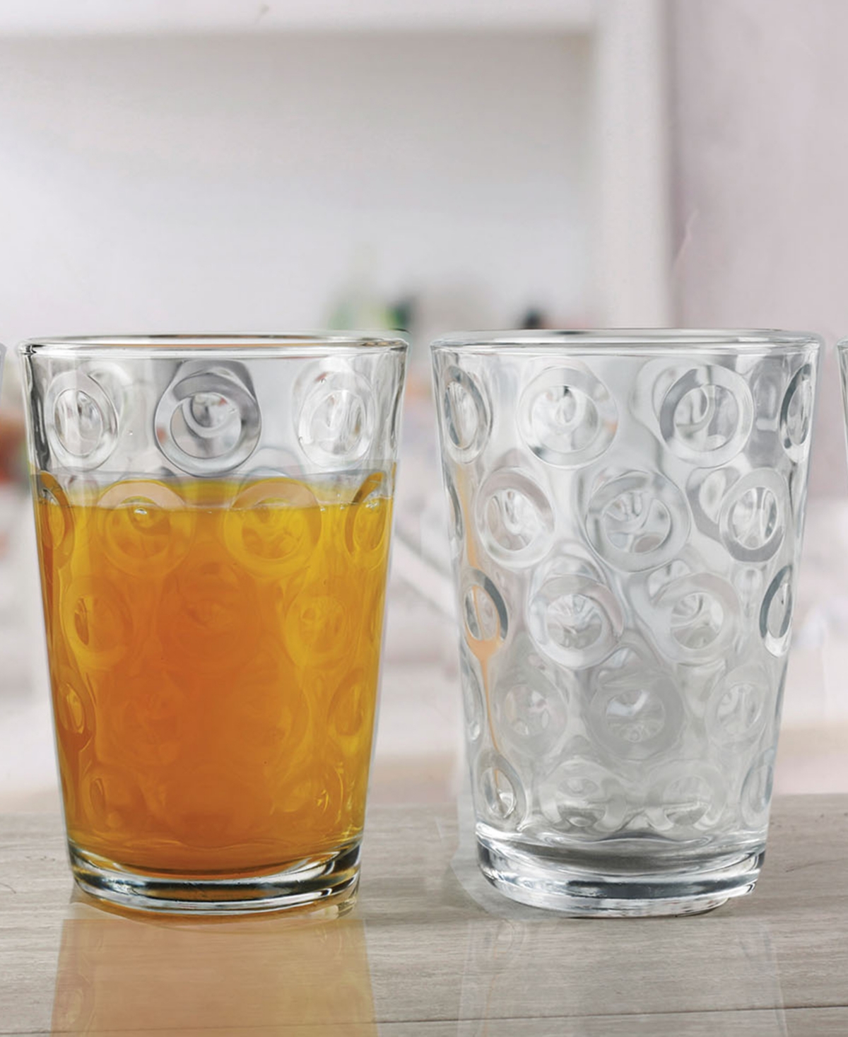 Circleware Double Circle Set Of 4 In Clear