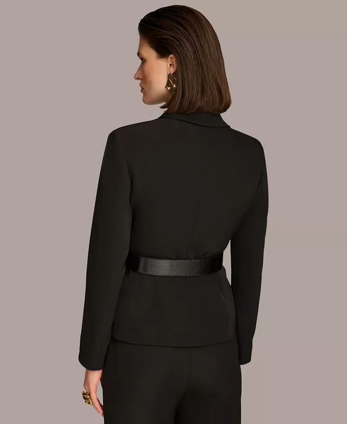 Donna Karan Women's Shawl-Collar Belted Blazer - thumbnail 6