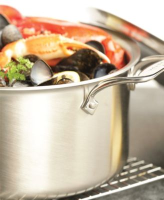 D5 Brushed Stainless Steel 8 Qt. Covered Stockpot