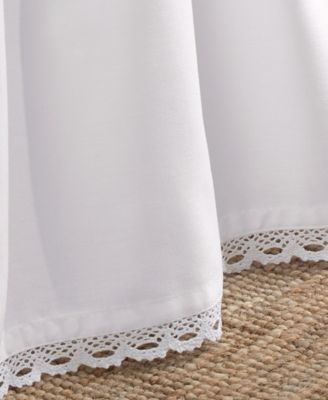 Crochet Ruffled Cotton Bedskirt, Twin