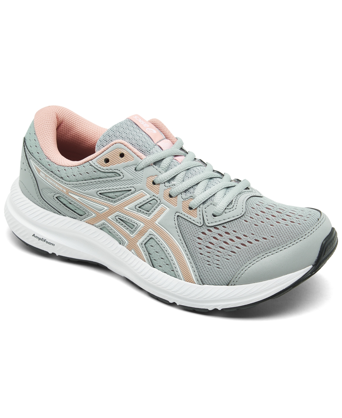Shop Asics Women's Gel-contend 8 Running Sneakers From Finish Line In Piedmont Gray,frosted Ros