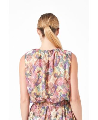 Women's Sleeveless Blouson Top