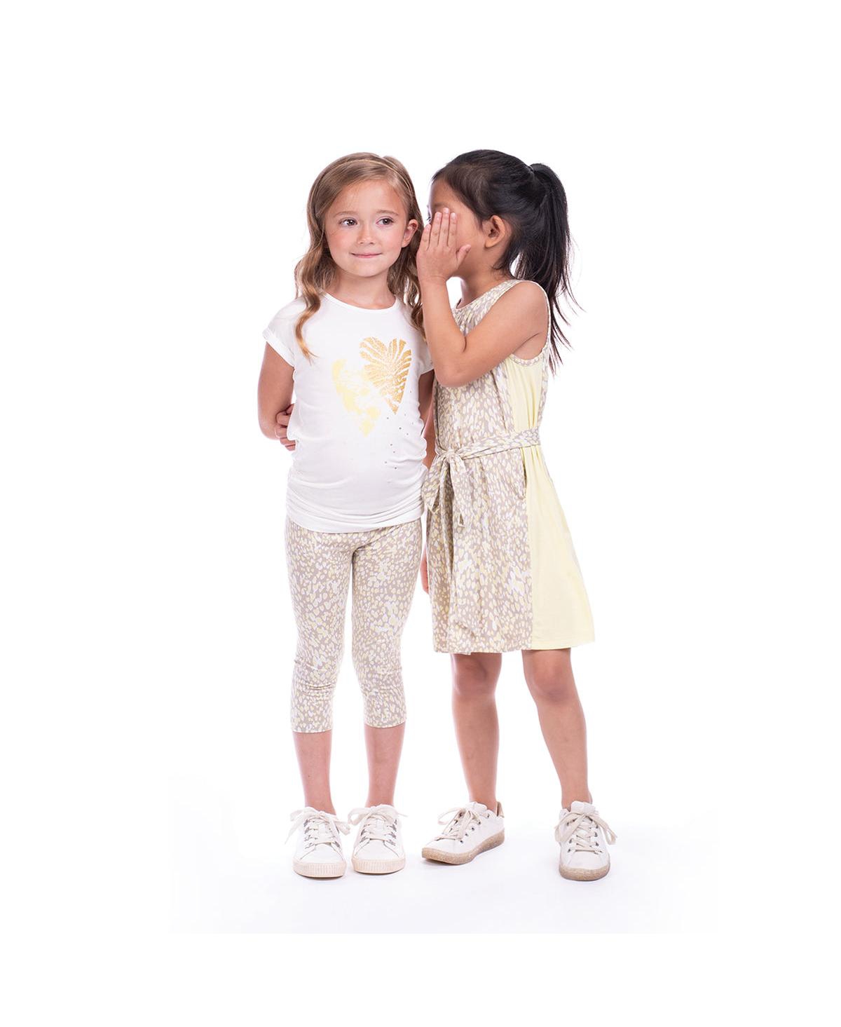 Child Annie Love Cream Graphic Jersey Tunic Top