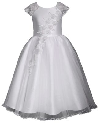 Bonnie Jean Big Girls Flower Applique Communion Dress Macy s