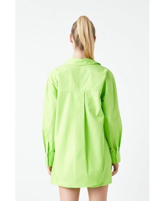 Women's OVERSIZE COLLARED SHIRT