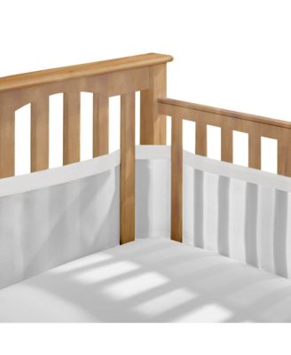 Breathable Baby Breathable Mesh Liner for Full Size Cribs Deluxe 4mm Mesh Size 4FS Covers 3 or 4 Sides